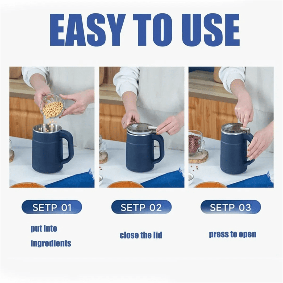 Electric Coffee Grinder 500ml Beans Grain Grinder Mill Household Stainless Steel Grind Machine for Kitchen US Plug