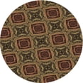 thumbnail image 1 of Ahgly Company Machine Washable Indoor Round Transitional Light Brown Area Rugs, 5' Round, 1 of 7