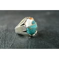 thumbnail image 3 of Roarsilver Silver 925k Ring, Handmade Ring, Natural Turquoise Stone,Jewelry Gift For Mens and Womens | 12.5, 3 of 6