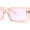 Peach - Pink, variant on Womens Mod Rectangle Chic Fashion Minimal Thick Plastic Sunglasses Slate - Pink