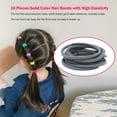 thumbnail image 5 of 10 Pcs Bandes de Cheveux Mélangées Épaisses Extensibles Ajustables Décoratives Haute Élasticité Protectrice Porte-Queue Accessoires pour Filles Enfants Gris, 5 of 5