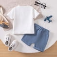 thumbnail image 6 of mgoYE Baby Boy Clothes 6-9 Months Toddler Baby Boy Summer Clothes Short Sleeve Airplane Print Shirt and Elastic Waist Shorts Sets Summer Outfit 2Pcs(White,18-24 Months), 6 of 9