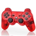 thumbnail image 5 of RetroFam 2 Pack Wireless Controller compatible for Playstation PS3 Console, Transparent Red, 5 of 5