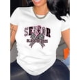 thumbnail image 1 of Stylish Pixel Bow & Lightning Print T-Shirt for Women - Soft, Breathable, Crew Neck, Short Sleeve, Comfort Fit, Casual Sporty Top for Summer, Outdoor Activities, and Casual Attire, 1 of 6
