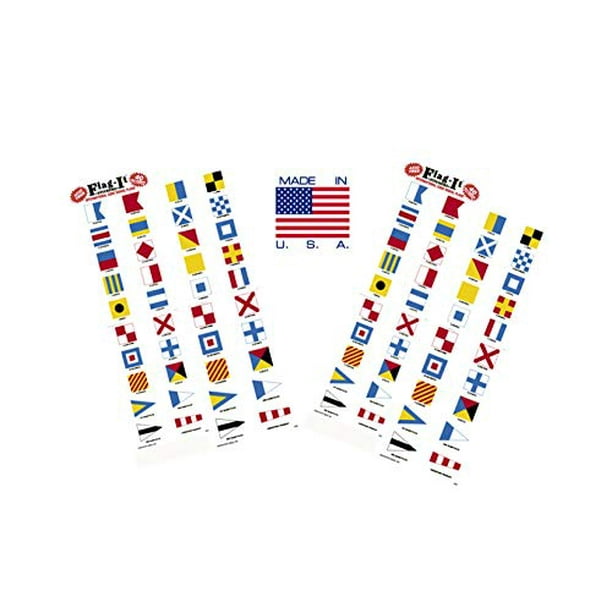 Made in The USA! 2 Packs of FlagIt Nautical Signal Flag Stickers, 80
