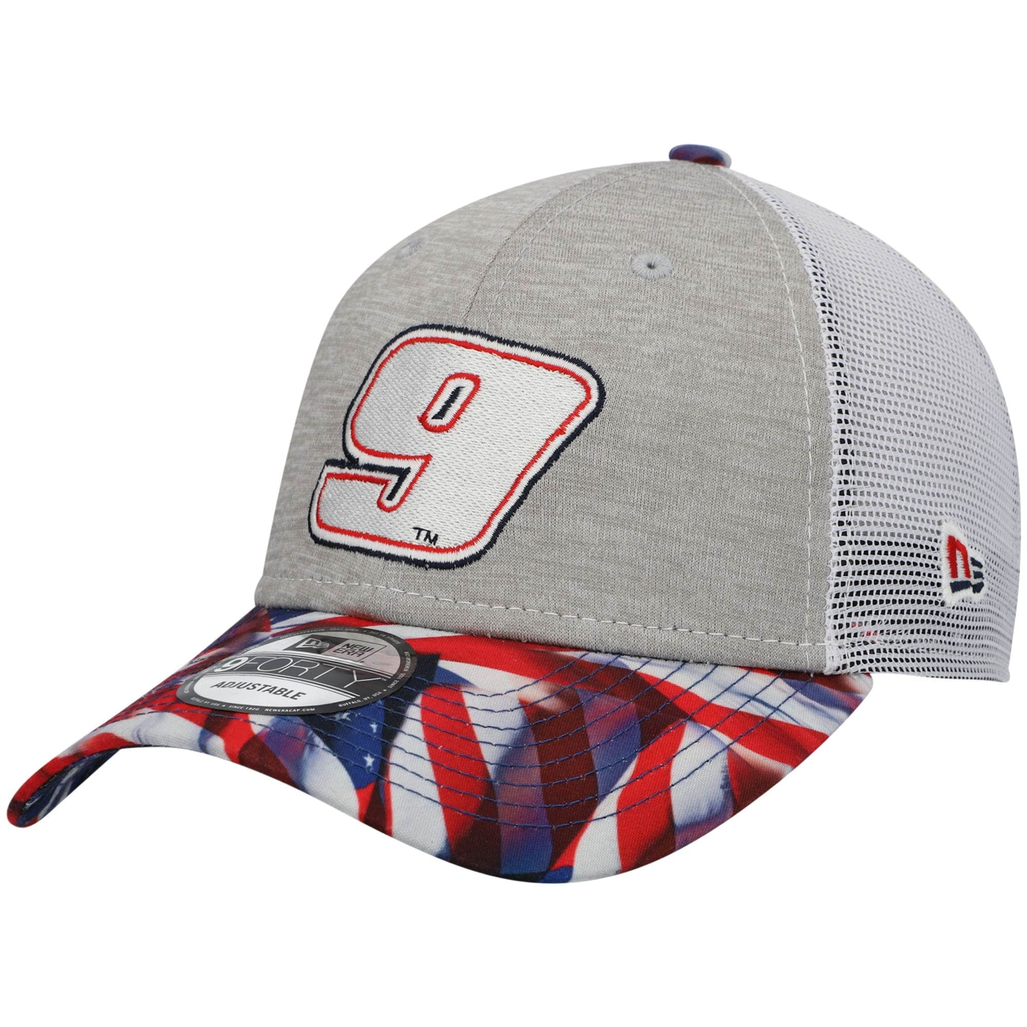 Men's New Era Gray/White Chase Elliott 