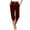 Wine, variant on Bmisegm Women's Fashion Casual High Waist Drawstring Joggers Capris, Solid Color Print, Wine, Size S
