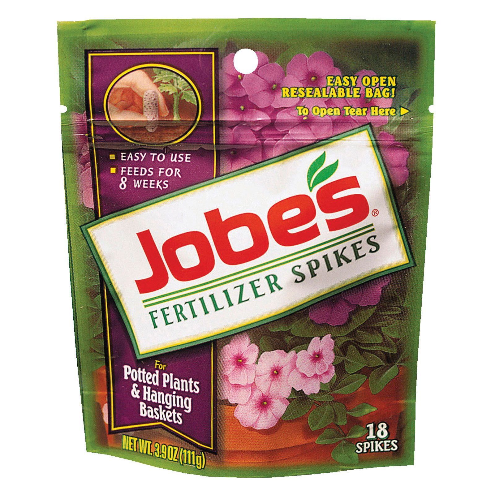 18 Pack 6105 Jobe's Potted Plant/Hanging Basket Outdoor Fertilizer Food Spikes 