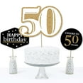 thumbnail image 3 of Big Dot of Happiness Adult 50th Birthday - Gold - Birthday Party Centerpiece Sticks - Table Toppers - Set of 15, 3 of 7