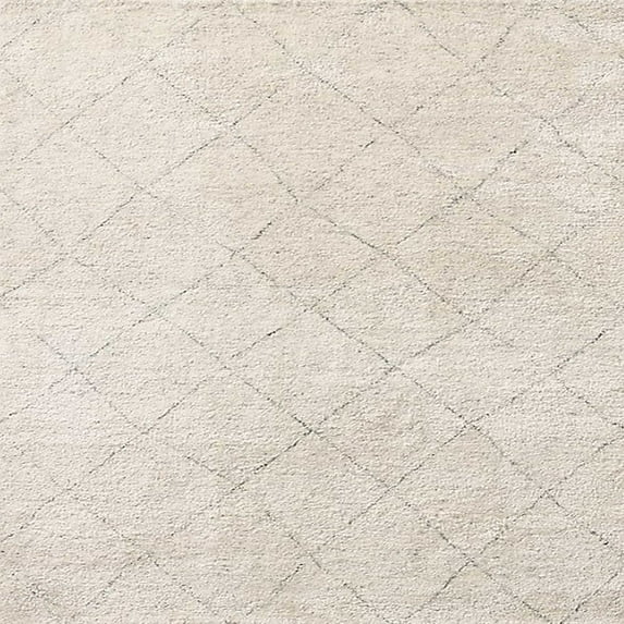 Ahgly Company Machine Washable Indoor Square Industrial Modern Desert Sand Beige Area Rugs, 3' Square