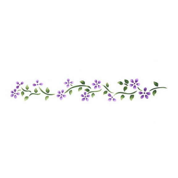 1.5 inch Floral Border Wall Stencil SKU #215A by Designer Stencils