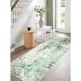 thumbnail image 2 of sasyxdc 3x5 Washable Rugs for Living Room  Faux Wool Vintage Rug for Bedroom Dining Room  Low Pile Soft Boho Floor Covering Carpet Retro Distressed Medallion Mat Traditional Interiors  Bl, 2 of 8