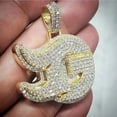 thumbnail image 3 of Pendant Hop Hip Moissanite Natrual Ct 5.00 Fire Unique Plated Gold Yellow 14K, 3 of 3