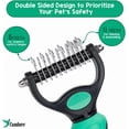 thumbnail image 3 of GHSDFBB Dematting Comb for Dog and Cat, Pet Grooming Rake and Brushes for Small, Medium Large Dogs Double Sided Deshedding Tool Removes Knots & Tangled Hair (Green, Medium to Small), 3 of 7