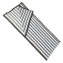 KALLORY 1Pack Gray White Striped Pe Privacy Screen Mesh Fence For Deck Balcony Sun Shading 197x39in