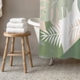 thumbnail image 3 of Creative Products Abstract Tropical Leaves 3 71x74 Shower Curtain, 3 of 7