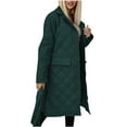 thumbnail image 4 of HTNBO Women's Mid-Long Quilted Wrap Coat Hooded Long Sleeve Puffer Jacket Winter Warm Padded Down Coats Elegant Outerwear, 4 of 5