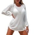 thumbnail image 2 of ClodeEU Women's Sheer Mesh Beach Cover Up Dress ,Fashion Bikini Three Piece Swimsuit Set White,Womens Plus L, 2 of 8