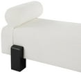 thumbnail image 5 of Meridian Furniture Edison Chenille Fabric Mid Century Modern Bench, Cream, 5 of 10