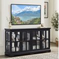 thumbnail image 2 of S-HOME LED Curio Cabinet Featuring Glass Doors and Adjustable Shelves in Drak Oak for Home or Office Collectibles，Black, 2 of 16