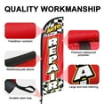 thumbnail image 4 of QSUM  Auto / Car Repair Feather Flag with Flag Pole Kit and Ground Spike, 8.2FT  Auto / Car Repair Windless Flag Banner Sign Business for Outdoor Advertising Sign Decoration Display-Red, 4 of 8