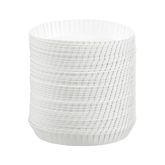 BESTYASH White Disposable Cup Lids, Paper Covers for Coffee Tea Cups, 100 Count, Leak-Resistant and