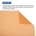 thumbnail image 4 of Unique Bargains Flower Wrapping Fog Paper 22.8x22.8 Inch Waterproof Floral Wrapping Paper Orange 20 Pcs, 4 of 7