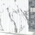 thumbnail image 5 of 72x84 Inches Gray and White Marble Shower Curtain Abstract Marble Texture Modern Luxury Art Shower Curtains for Bathroom Decor Polyester Fabric Bath Curtain Waterproof with Hooks, 5 of 6