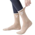 thumbnail image 2 of Yuanlong Women Socks Mid-Calf Yoga Non Dot Grip Socks Embroidery Bow Sports Fitness Hosiery, 2 of 4