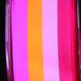 thumbnail image 2 of The Ribbon People Pink and Orange Woven Stripes Wired Craft Ribbon 1.5" x 54 Yards, 2 of 2