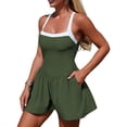 thumbnail image 2 of Maillots de Bain une-Pièce pour Femmes, Contrôle du Ventre, Robe de Bain Verte P, 2 of 9