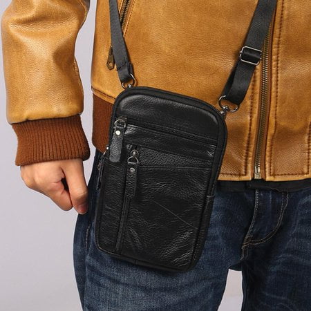 Fendi Men's Messenger Bag Stamp Black Bag 7M0238-A4BH-F0B1J 2002016582776 -  Handbags - Jomashop