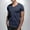 108#Dark Blue, variant on JXMVOJ Summer Men's Casual V-Neck Short Sleeve Polyester Shirt, Breathable Lightweight Fabric, Multi-Occasion Party Casual Wear, Button Front Design