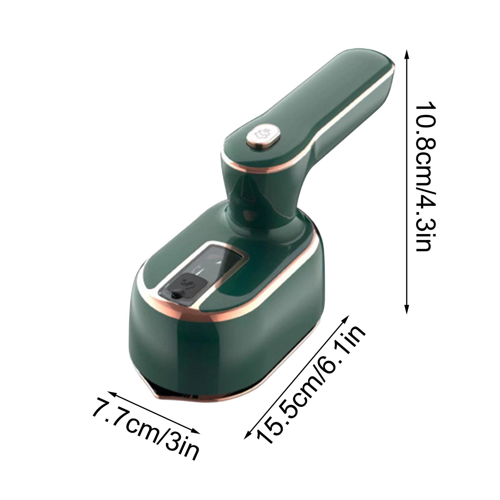 Handheld Steam Iron 2-in-1 Stainless Steel for Travel & Home Use - 1000W Fast Heating, Safe for All Fabrics, Ideal for Wrinkle Removal Green