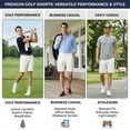thumbnail image 5 of MEILIHUA Men's 9" Golf Shorts with Hidden Expandable Waist, Flat Front Dress Shorts, Lightweight Performance Bermuda, 5 of 11