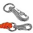 thumbnail image 3 of Nickel-Plated Rope Snaps - 5 Pack of 7/8 Inch Round Swivel Bull Snap - for 0.5 Inch, 0.75 Inch, and 1 Inch Rope - Stainless Steel Trigger Spring, 3 of 4