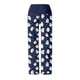 thumbnail image 5 of Fiaer,Womens Halloween Pajamas Pants Ladies Pumpkins Plus Size Pajama Cute Soft Long Bottoms Women Pjs Pj Jammies,Lounge Trousers for Sleepwear Dark Blue M, 5 of 5