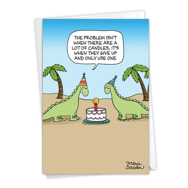 1 Funny Birthday Card with Envelope - One Candle C3328BDG 1 Funny Birthday Card with Envelope - One Candle C3328BDG