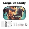 thumbnail image 3 of Dog Digital Travel Bag Cord Organizer Hard Drive Bags Waterproof Oxford Cloth Cord Storage Organizer Box 5.9x9.44x3.14 in Black Digital Electronic Accessories Organizer Bag, 3 of 6