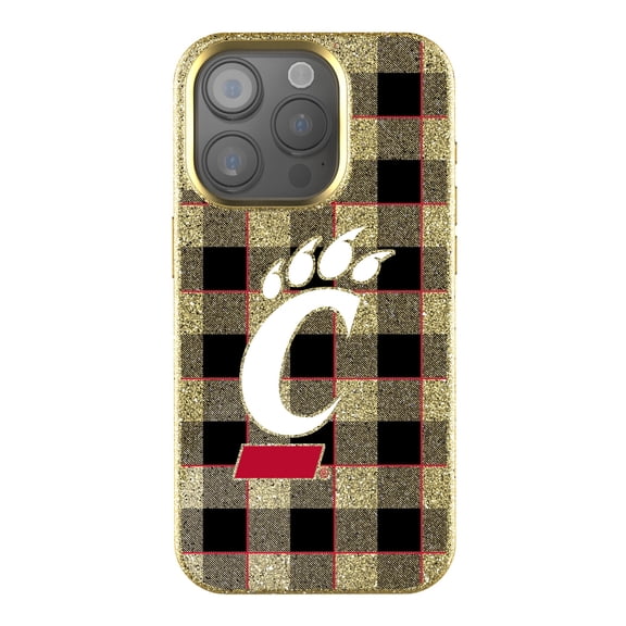 Keyscaper Cincinnati Bearcats Plaid Bling iPhone Case