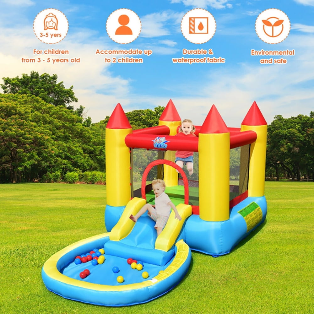 Aimee Lii Inflatable Kids Slide Bounce House with 580w Blower, Kids Bounce House for 5-12
