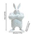 thumbnail image 4 of Powerful Muscular Rabbit Easter Home Tabletop Entrance Piece for Desktop Ornament Decorative Material Non- Water Absorbent Plaque, 4 of 5