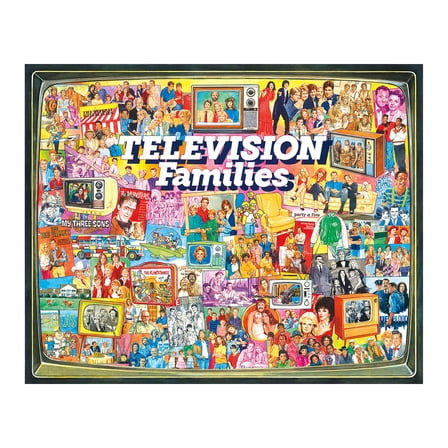 White Mountain Puzzles TV Families - 1000 Piece Jigsaw Puzzle
