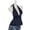 Blue, variant on Women's Halter Top Elegant Backless Strapless Top with Polka Dots Summer Party Top, Festival Outfit, V Neck Top(Red,M)