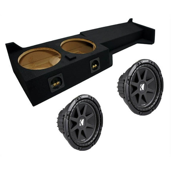 Kicker Nissan Frontier 05-19 43C104 10" Sub & 2X10NISSAN-CREW-FRONT 10" Sub Box
