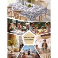 thumbnail image 6 of Purple Flower Tablecloth Square Table Cloth 54x54, Waterproof Tablecloth Outdoor Table Cloth, Vintage Farmhouse Boho Leaf Spring Plant Washable Table Cover for Kitchen Dinning Party, 6 of 8