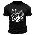 thumbnail image 1 of Camisa Casual de Cuello de la Tripulación de la Impresión de Pascua de Manga Corta de Verano Top Ligero de Poliéster para los Hombres, Camiseta de Manga Corta para el Uso Diario de Primavera Verano, 1 of 9