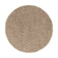 thumbnail image 6 of 5' Taupe Brown Solid Round Shag Area Throw Rug, 6 of 7