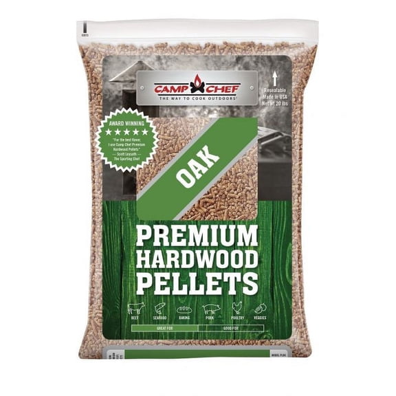 Camp Chef Premium Food Grade Hardwood Oak Pellets - 20lb Bag, PLOK