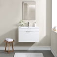thumbnail image 2 of Stufurhome Delilah Gloss White 30 inch Wall Mounted Single Sink Bathroom Vanity, No Mirror, 2 of 8